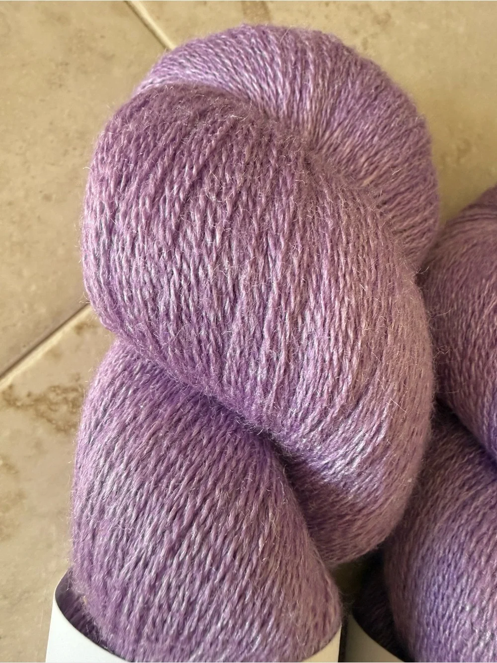 Jagger Spun Wool/Silk Blend Lilac Yarn - 2 Soft Purple Skeins